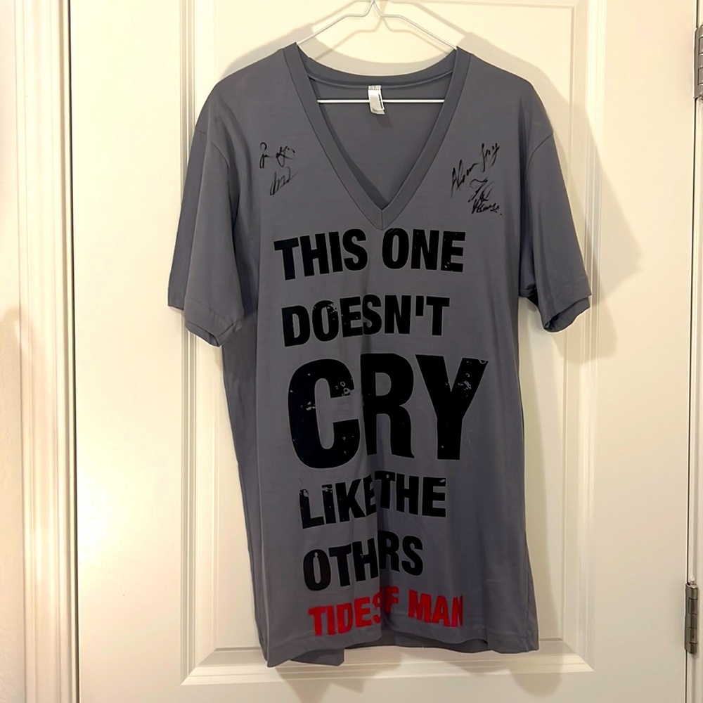Authentic Signed Tides Of Man V Neck T Shirt